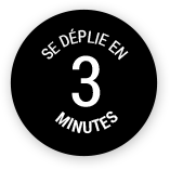 Se déplie en 3 minutes