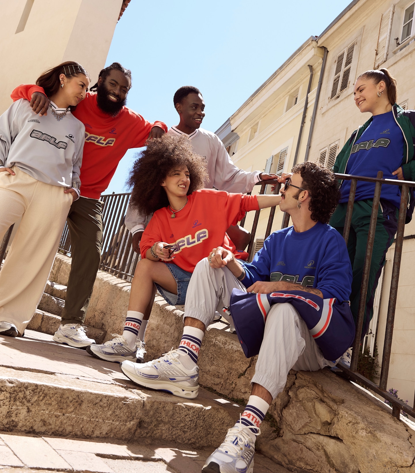 Groupe de personnes avec les vetements AFLF