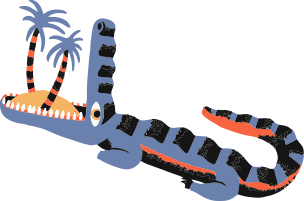 Illustration d'un crocodile