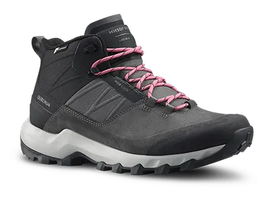 MH500 mid femme : Gris carbone / Vieux rose